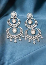 Pearl Silver Danglers (Silver) EAR000502