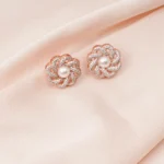 Pearl Stud Earrings (Rose Gold) EAR000677