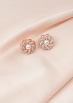 Pearl Stud Earrings (Rose Gold) EAR000677