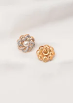 Pearl Stud Earrings (Yellow Gold) EAR000678 - Image 3