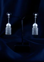 Pearl Tassel Drop Earrings (Silver) EAR001590