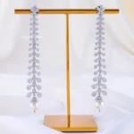 Petal Sparkle Waterfall Earring (Black Rhodium) EAR002330