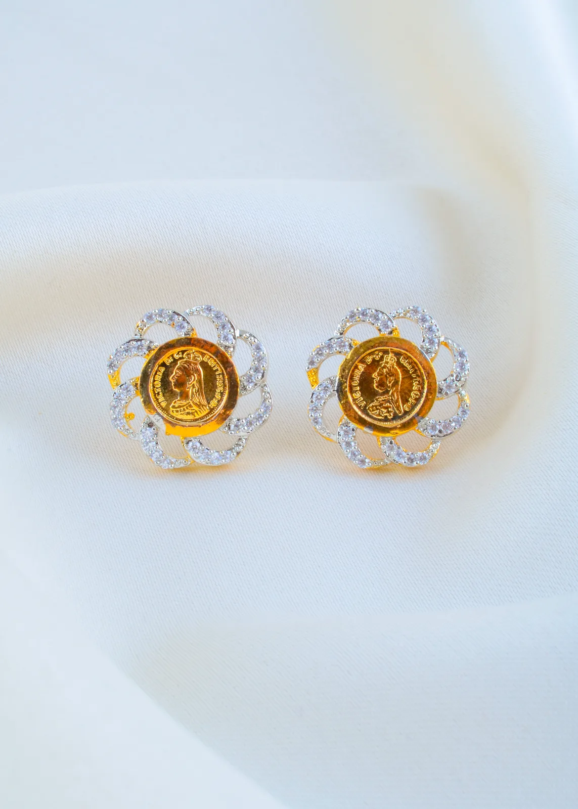Phooliya-Ginni-Earrings-Yellow-Gold-EAR001645a Phooliya Ginni Earrings (Yellow Gold) EAR001645 - Image 1