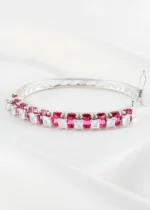 Pink Aura Diamond Bracelet (Silver) BRA002638 - Image 3