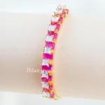 Pink Aura Diamond Bracelet (Yellow Gold) BRA002637