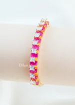 Pink Aura Diamond Bracelet (Yellow Gold) BRA002637