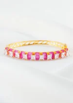 Pink Aura Diamond Bracelet (Yellow Gold) BRA002637 - Image 2