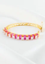 Pink Aura Diamond Bracelet (Yellow Gold) BRA002637 - Image 3