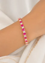 Pink Aura Diamond Bracelet (Yellow Gold) BRA002637 - Image 4