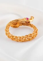 Pink Gold Plated Kundan Bracelet- BRA002792 - Image 2