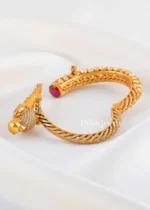 Pink Gold Plated Kundan, Diamond Bracelet- BRA002790 - Image 3