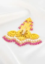 Pink Gold Plated Kundan Kalgi- KALGI2767 - Image 3