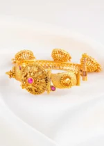 Pink Gold Plated Traditional Bracelet- BRA002908 - Image 3