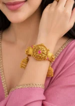 Pink Gold Plated Traditional Bracelet- BRA002908 - Image 4