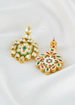 Pink Pearl Blossom Necklace Set (Yellow Gold) NEC002722 - Image 3