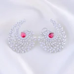 Pink Royale Spiral Earrings (Silver) EAR002188