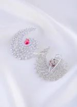 Pink Royale Spiral Earrings (Silver) EAR002188 - Image 3