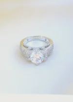 Platinum Solitaire Diamond Ring (Silver) RING00883