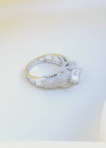 Platinum Solitaire Diamond Ring (Silver) RING00883 - Image 3