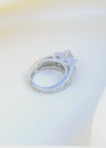 Platinum Solitaire Diamond Ring (Silver) RING00883 - Image 4