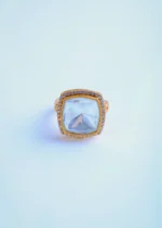 Polki Fusion Adjustable Ring (Antique Gold) RING01004
