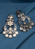 Polki Mayur Chandbali (Dual Plating) EAR000624 - Image 3
