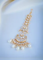 Polki Pearl Mang Tika (Yellow Gold) ACC000975 - Image 3