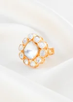 Polki Petal Royale Ring​ (Yellow Gold) RING02498 - Image 3