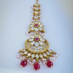 Polki Red Mang Tika (Victorian Gold) ACC000964