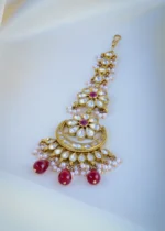 Polki Red Mang Tika (Victorian Gold) ACC000964 - Image 2