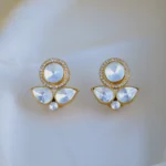Polki Stud Earrings (Yellow Gold) EAR000919