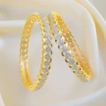 Pressure Setting Floral Bangles (Yellow Gold) BAN001494