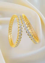 Pressure Setting Floral Bangles (Yellow Gold) BAN001494