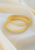 Pressure Setting Floral Bangles (Yellow Gold) BAN001494 - Image 2