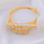 Princess Pave Cuff (Yellow Gold) BRA002259