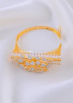 Princess Pave Cuff (Yellow Gold) BRA002259