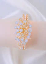 Princess Pave Cuff (Yellow Gold) BRA002259 - Image 3