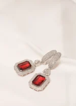 Princess Rectangle Earrings (Yellow Gold) EAR000447