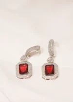 Princess Rectangle Earrings (Yellow Gold) EAR000447 - Image 4