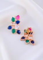 Prism Glow Statement Earrings (Yellow Gold) EAR002290 - Image 2