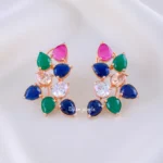 Prism Glow Statement Earrings (Yellow Gold) EAR002290