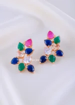 Prism Glow Statement Earrings (Yellow Gold) EAR002290 - Image 3