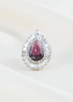 Purple Silver Plated Diamond Ring- RING02799