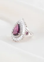 Purple Silver Plated Diamond Ring- RING02799 - Image 3