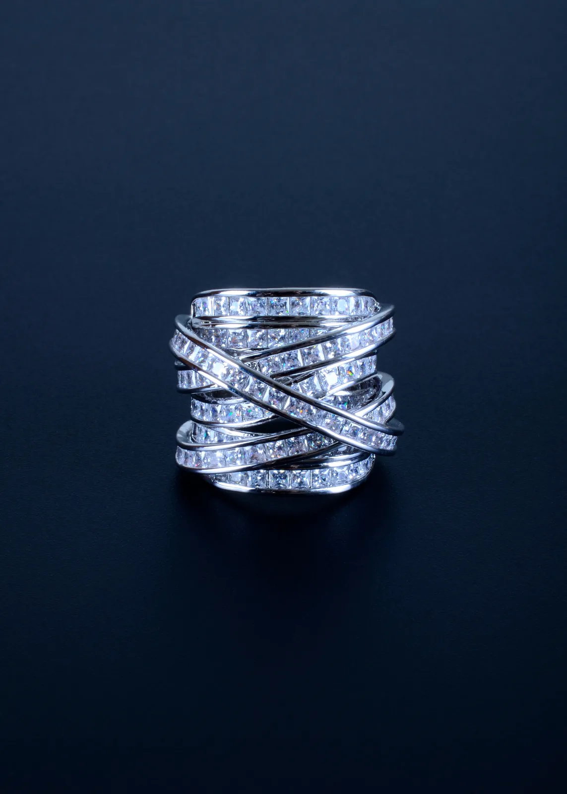 Queens-Band-Ring-Silver-RING01405a Infinity Sparkle Band Ring (Silver) RING01405 - Image 1