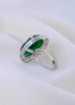Queen’s Embrace Emerald Ring (Silver) RING01852 - Image 4