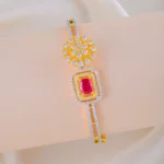 Queen's Embrace Ruby Bracelet (Yellow Gold) BRA001889