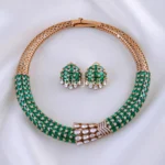 Queen’s Heritage Emerald Hasli Set (Victorian Gold) NEC002119