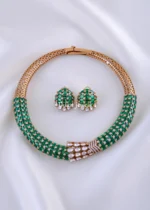 Queen’s Heritage Emerald Hasli Set (Victorian Gold) NEC002119