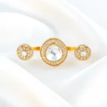 Royal Orbit Kundan Polki Ring (Yellow Gold) RING02507